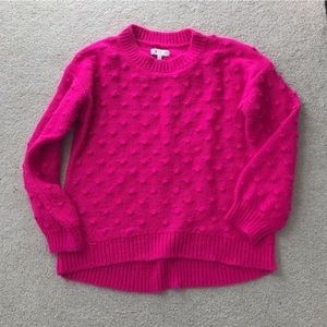 Lou & Grey Loft Neon Pink Fuchsia Bobble Sweater Tunic